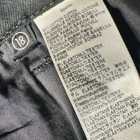 NWT Jen7  Women’s Plus Size Black Crop Pants with Hem Embellishment- Size 18 - Picture 4 of 8